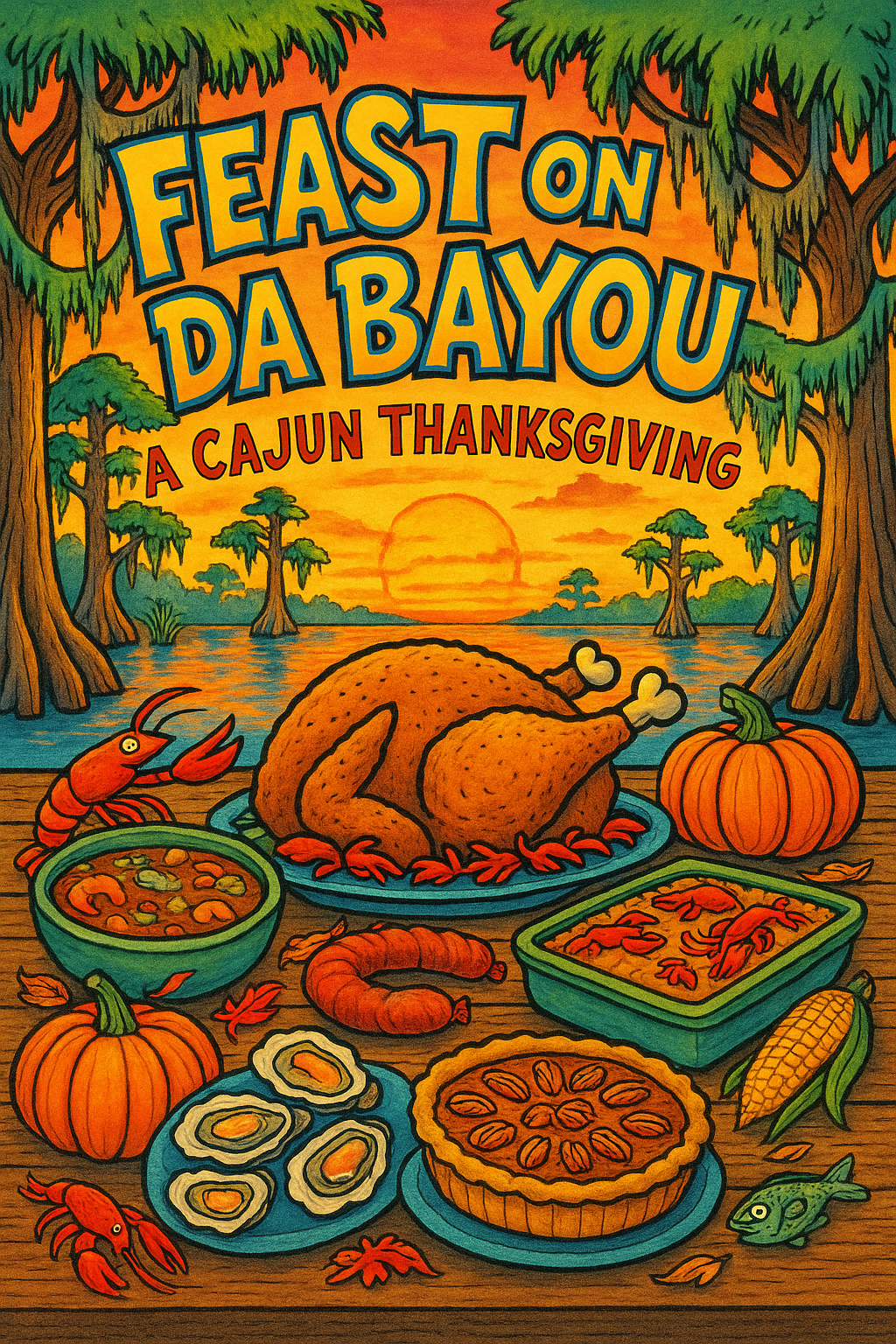 NEW Cajun Thanksgiving Kids Coloring Book — Free Download!