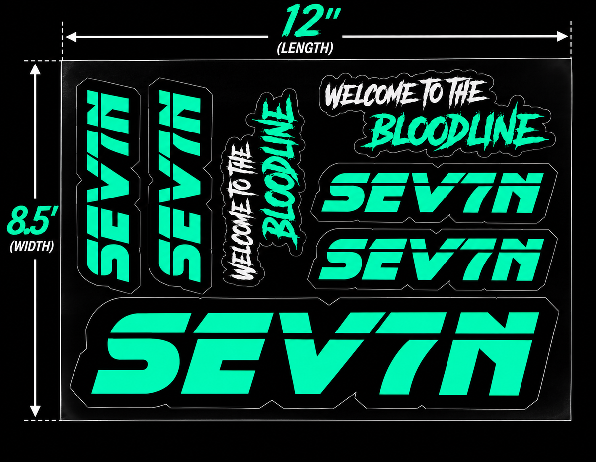 SEV7N Bloodline Seafoam Sticker Sheet